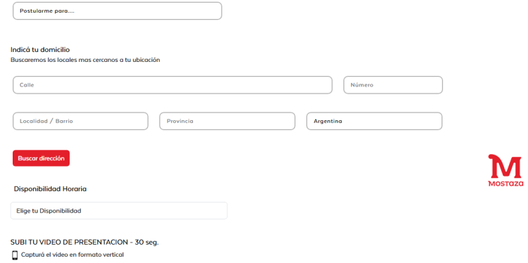 Mostaza actualizó sistema para subir currículum, ahora con video. El anterior no funcionaba