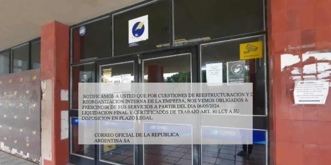 Empleados del Correo recibieron telegrama de despido