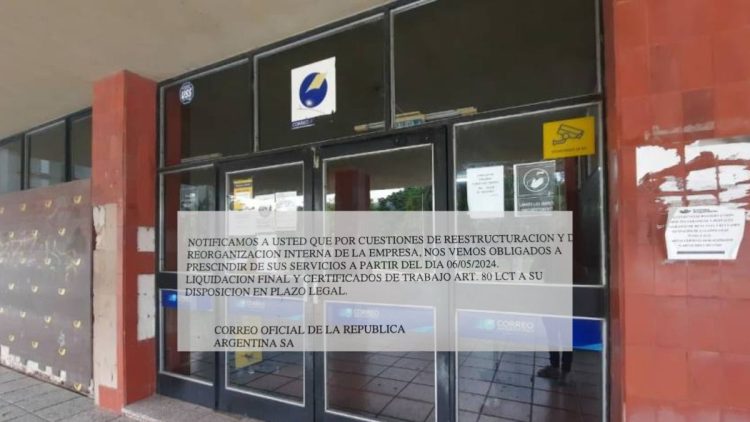 Empleados del Correo recibieron telegrama de despido