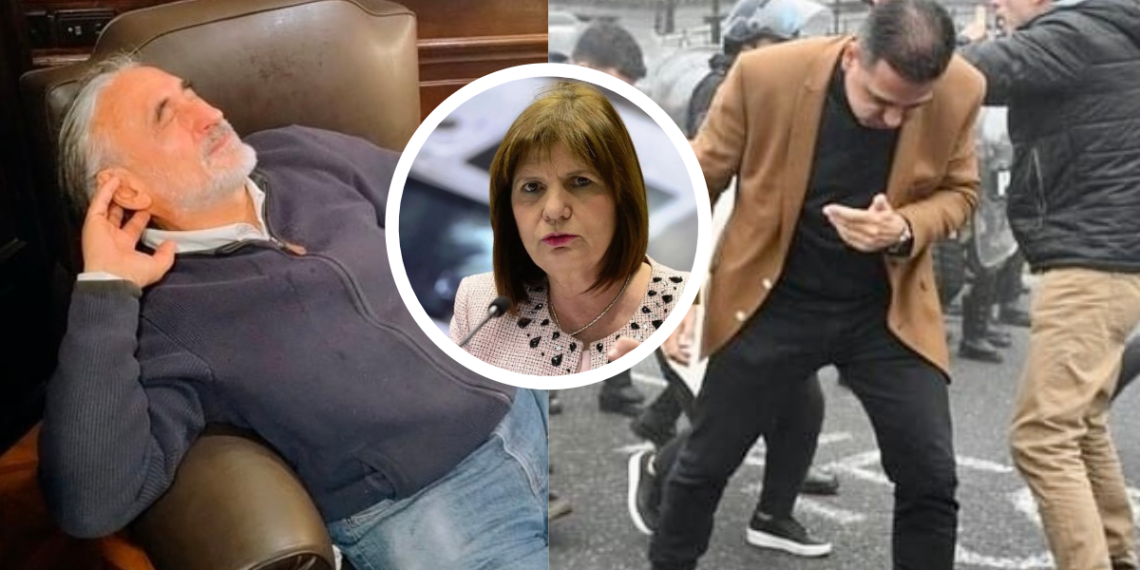 Basterra y Fernández Patri denunciaron a Bullrich por agresiones recibidas en la protesta del Congreso