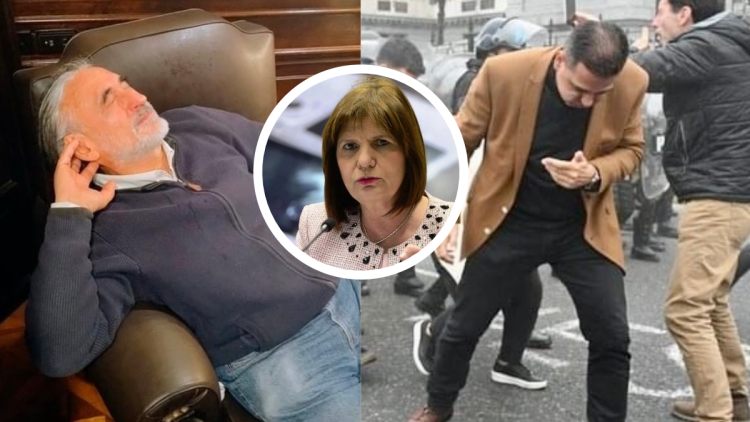 Basterra y Fernández Patri denunciaron a Bullrich por agresiones recibidas en la protesta del Congreso