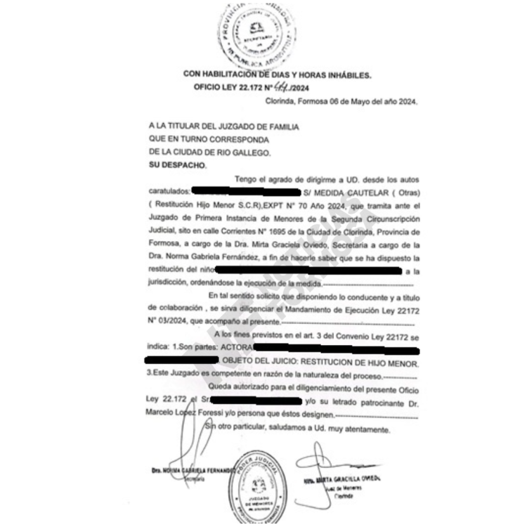 La historia de las disputas por un hijo de 10 años entre los padres, que terminó restituido “legalmente” a su progenitor