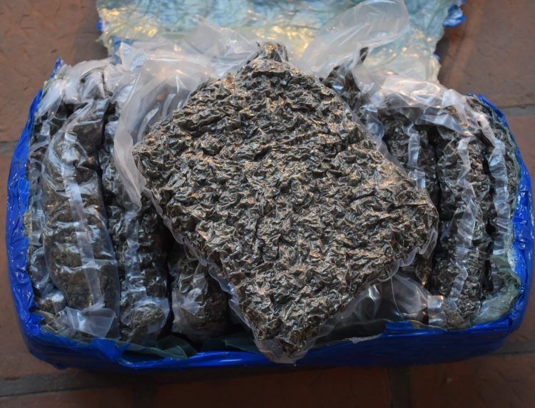 Circulaba en su moto con tres bolsas de droga; dijo que «las encontró abandonadas»