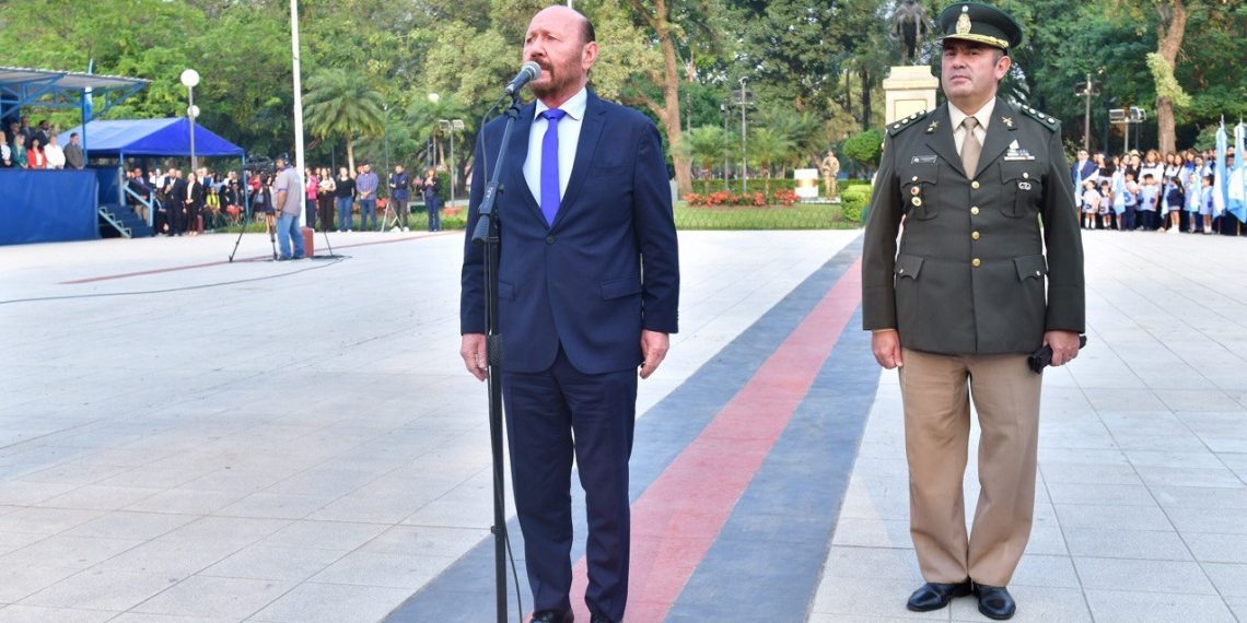 Insfrán encabezó el acto homenaje a 174 años del fallecimiento del General San Martín