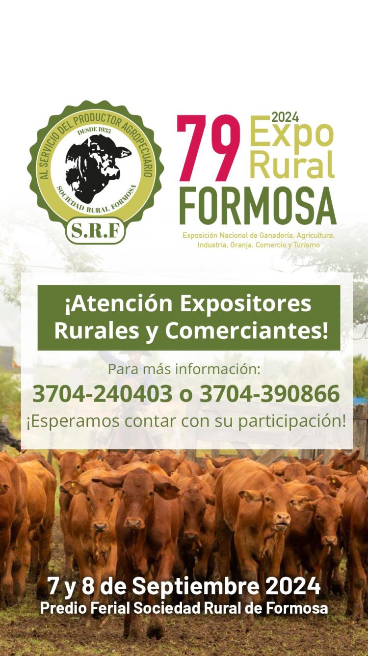 La 79° Expo Rural Formosa 2024 se realizará el 7 y 8 de septiembre