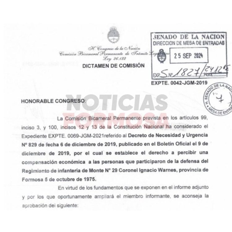La compensación económica a los Héroes del 5 de octubre la trata hoy el Congreso y una firma que sorprendió