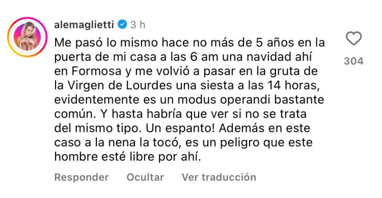 El video del abusador que se viralizó en redes: Alejandra Maglietti dijo que pasó por una agresión similar