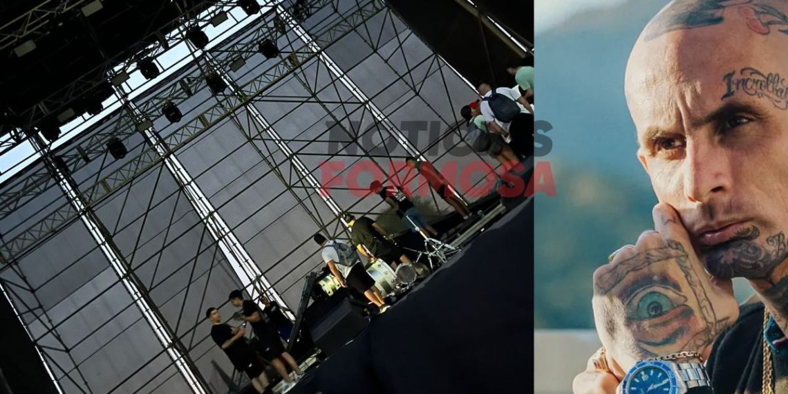 Ke Personajes: Emanuel Noir “se salvó de milagro”, una estructura de led cayó sobre el escenario