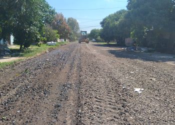 La Municipalidad continúa realizando trabajos de enripiado en el barrio  Eva Perón