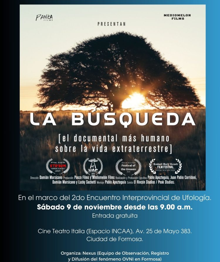 «La Búsqueda», el documental sobre ovnis grabado en Argentina llega a Formosa