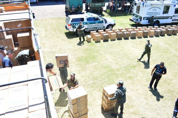 Gendarmería secuestró cigarrillos de contrabando por más de $ 600 millones
