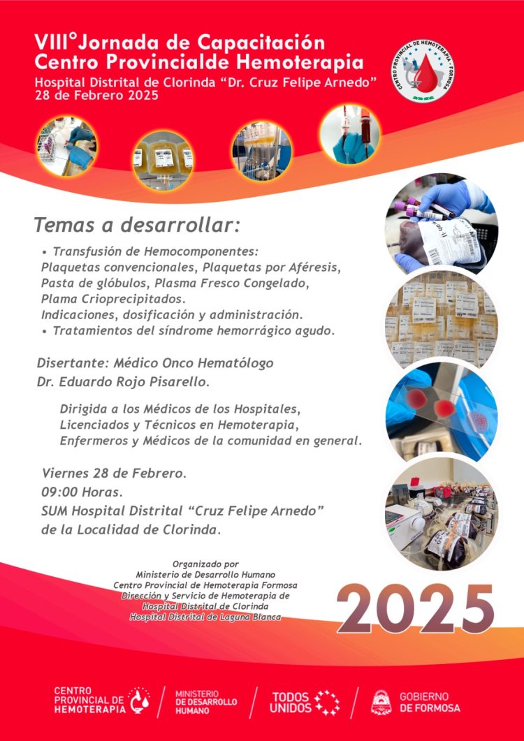 El Centro Provincial de Hemoterapia concientiza e invita donar sangre con capacitaciones en diversas localidades