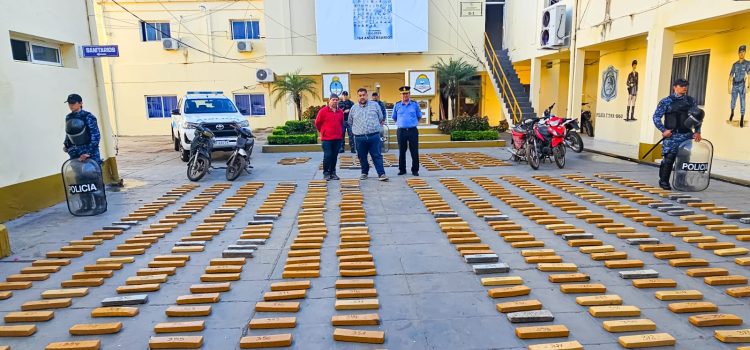 Siguieron a motociclistas que llevaban bultos y encontraron más de 620 kilos de marihuana