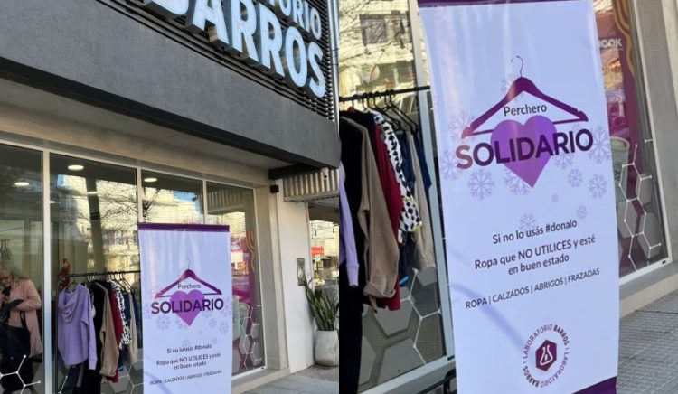 El Laboratorio Barros lanzó un perchero solidario: un abrigo, un gesto que abriga más que el frío