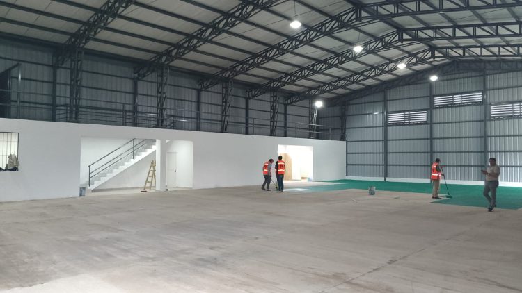 Ultiman detalles del nuevo polideportivo cubierto del barrio Simón Bolívar