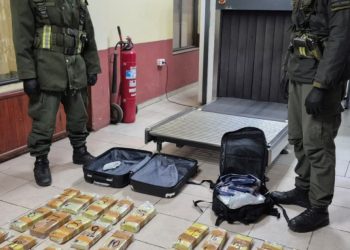 Gendarmes detuvieron a un pasajero con más de 20 kilos de marihuana