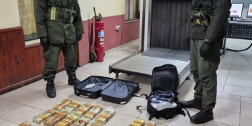 Gendarmes detuvieron a un pasajero con más de 20 kilos de marihuana