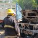 Incendio intencional de un taller mecánico dejó cuantiosos daños materiales