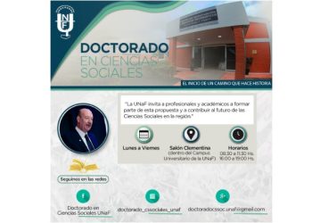 Doctorado en Ciencias Sociales de la UNaF: Investigación para la transformación de la región