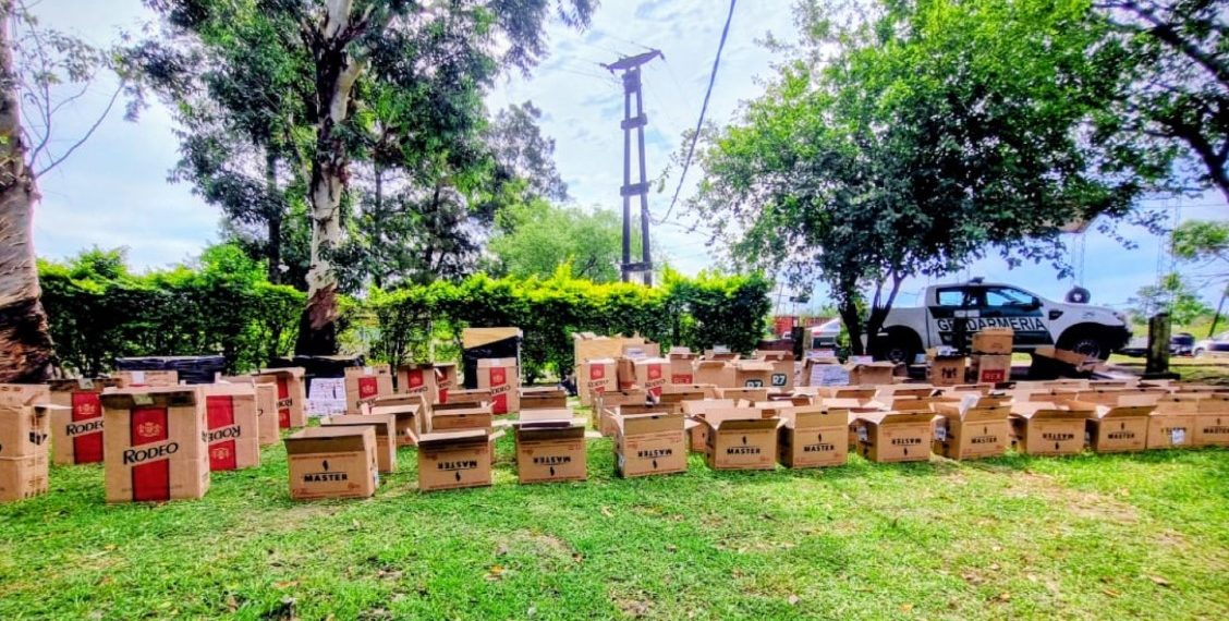Gendarmería Nacional incautó 147.630 atados de cigarrillos de contrabando