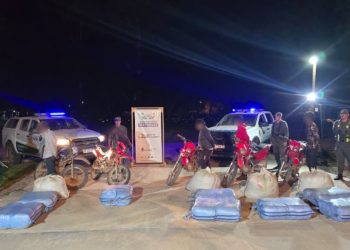 Gendarmería interceptó a cinco motociclistas que trasladaban 400 kilos de hojas de coca
