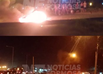 Ante falta de servicios de luz y agua, vecinos del Fachini cortaron un sector de avenida Gendarmería Nacional