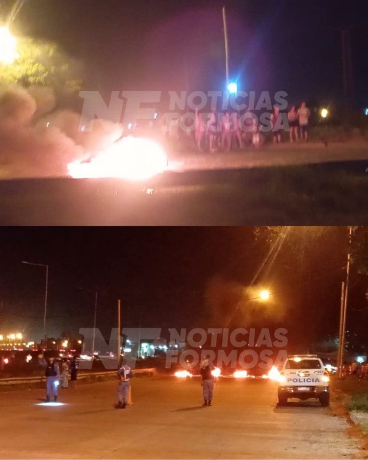 Ante falta de servicios de luz y agua, vecinos del Fachini cortaron un sector de avenida Gendarmería Nacional