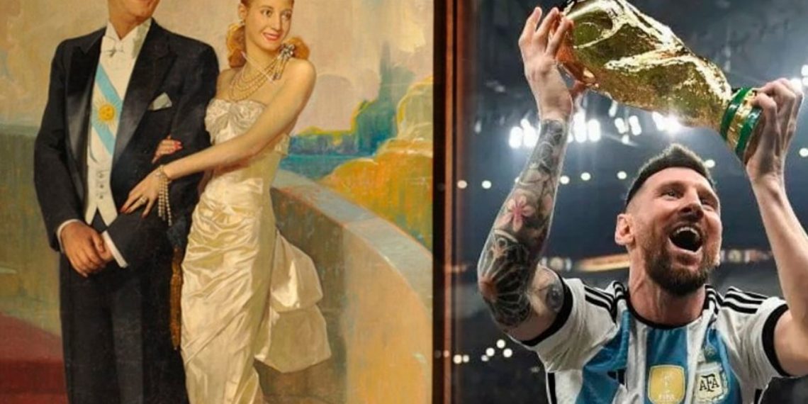 Retiran cuadro de Perón y Evita de Casa Rosada y evalúan poner uno de Messi