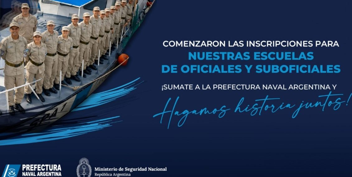 La Prefectura Naval Argentina abrió la inscripción a sus Escuelas de Oficiales y Suboficiales