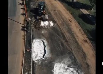 Clorinda: reparan intersección de ruta 11 y avenida Urquiza