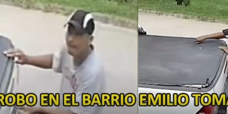 A plena luz del día: Ladrón se llevó una caja de herramientas de una camioneta estacionada