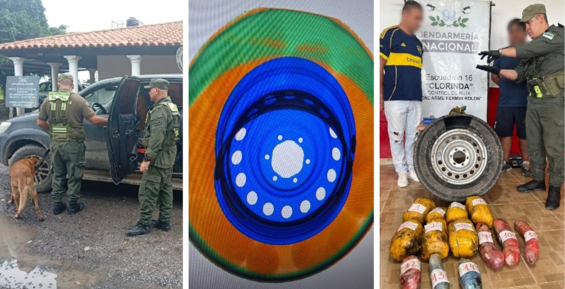 Hallan más de 10 kilos de marihuana ocultos en la rueda de auxilio de una camioneta: tres detenidos