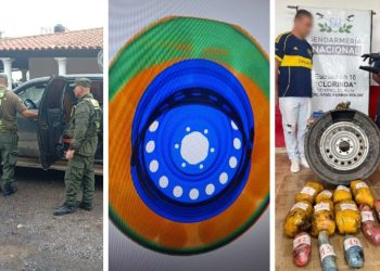 Hallan más de 10 kilos de marihuana ocultos en la rueda de auxilio de una camioneta: tres detenidos