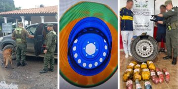 Hallan más de 10 kilos de marihuana ocultos en la rueda de auxilio de una camioneta: tres detenidos