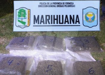 Secuestran casi 6 kilogramos de marihuana en un operativo en la ciudad de Formosa
