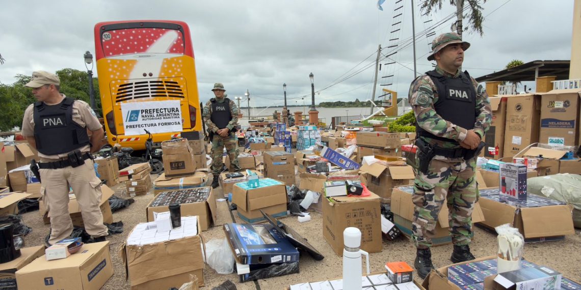 Golpe al contrabando: Prefectura secuestró mercadería ilegal valuada en más de 142 millones de pesos en Formosa