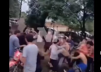 Batalla campal en un partido de fútbol amateur en el interior