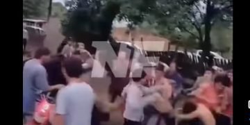 Batalla campal en un partido de fútbol amateur en el interior