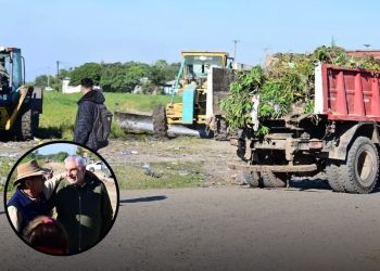 Jofré supervisó tareas de mantenimiento en los barrios Lisbel Rivira y San Antonio